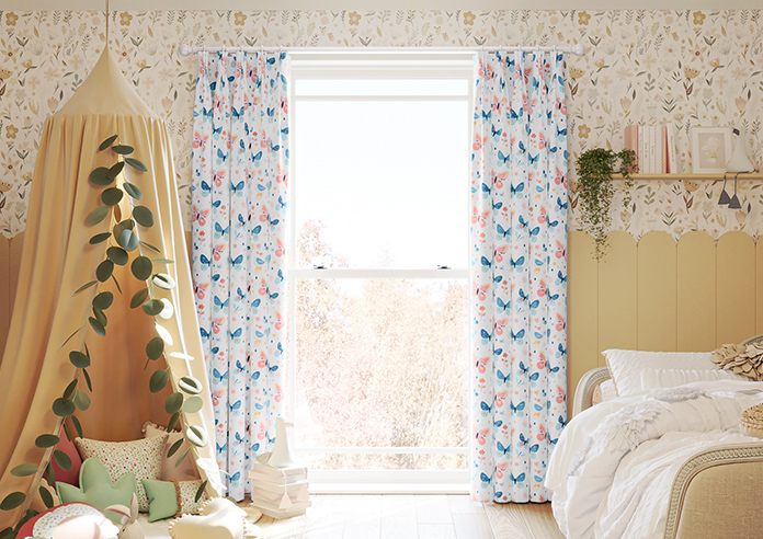 Butterfly Garden, Crystal - Made to Measure Curtains - Image 3